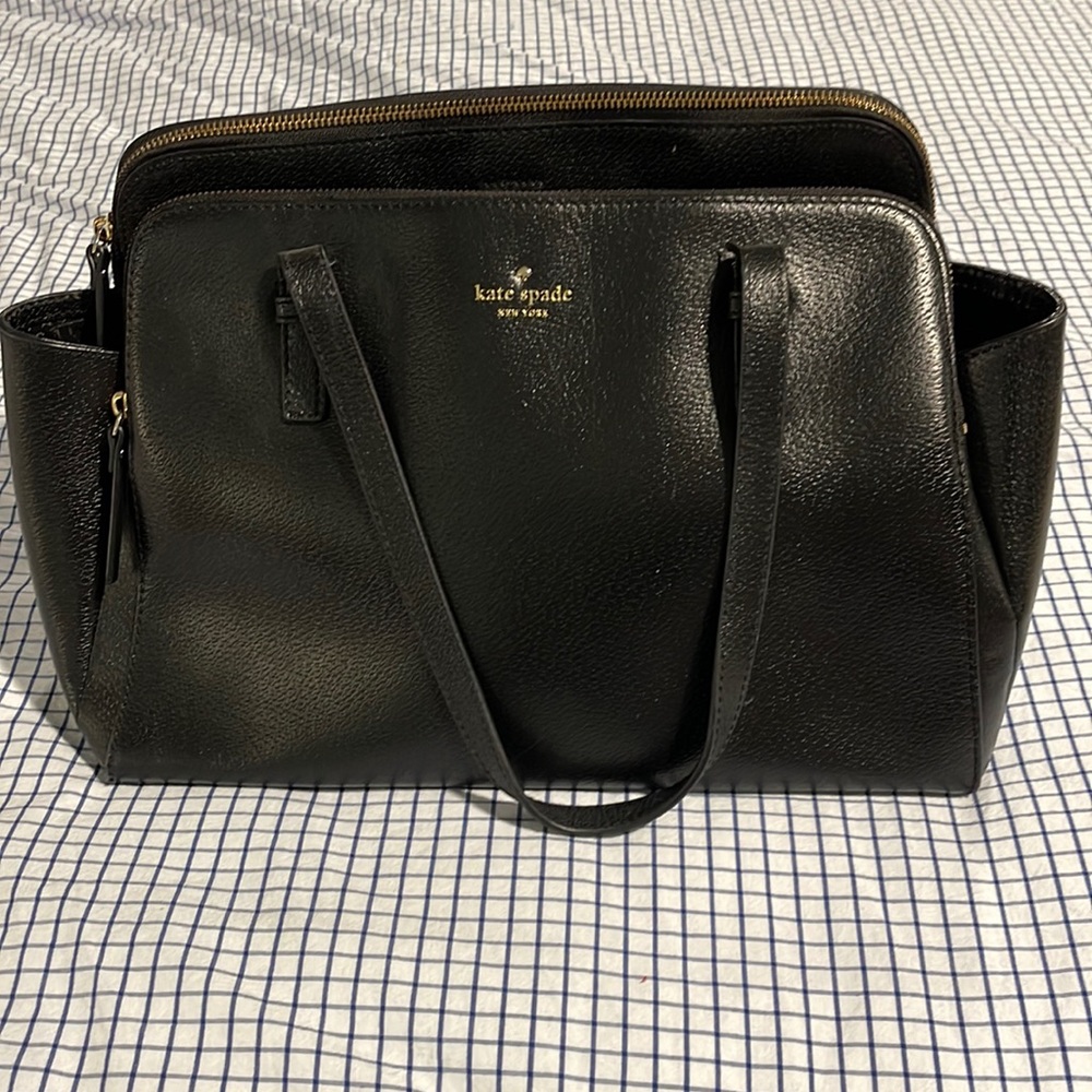 GUC Kate Spade Black Grand Street Lydia Large Shoulder Bag Satchel Purse